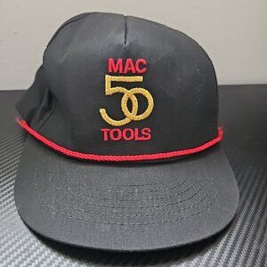 Vintage Mac Tools 50th Anniversary 1988 Hat Cap Black Gold Embroidered Snapback